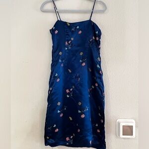 Vintage 1940s Du Barry Floral embriodery Slip evening Dress